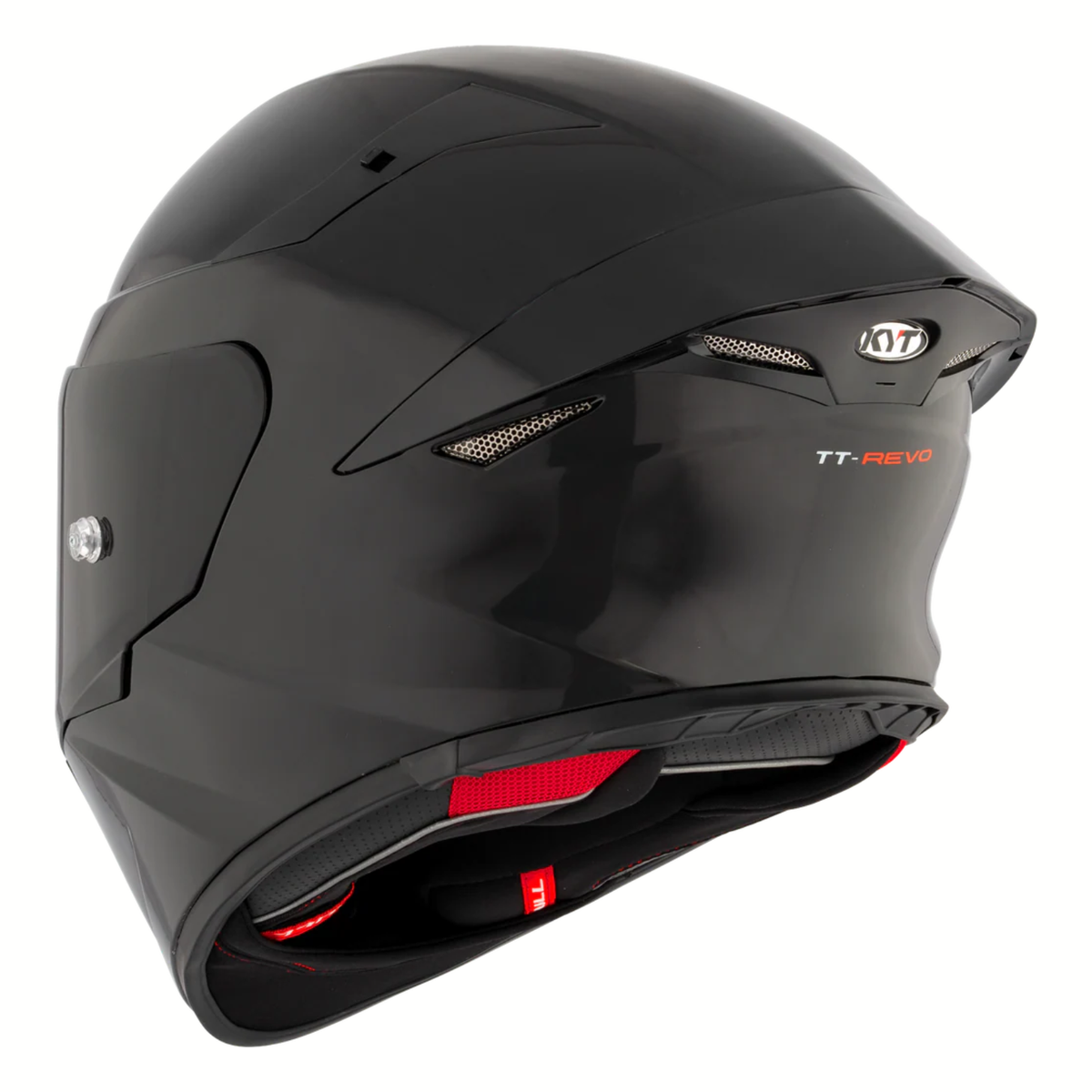 KYT TT-Revo Plain Helmet - Gloss Black