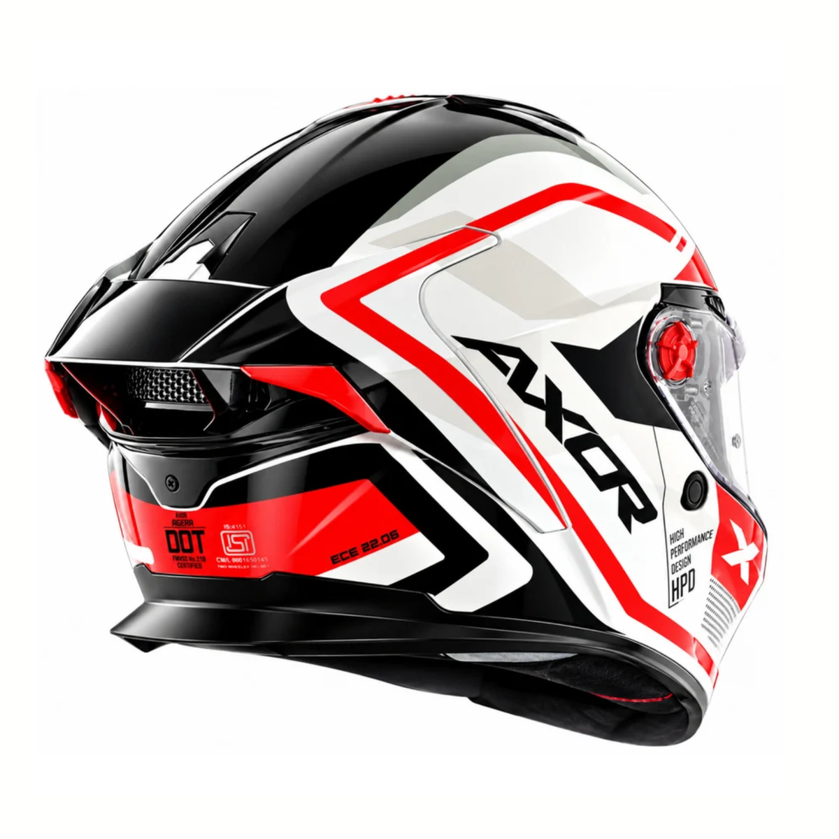 Axor Agera Starry Helmet - Gloss White Red