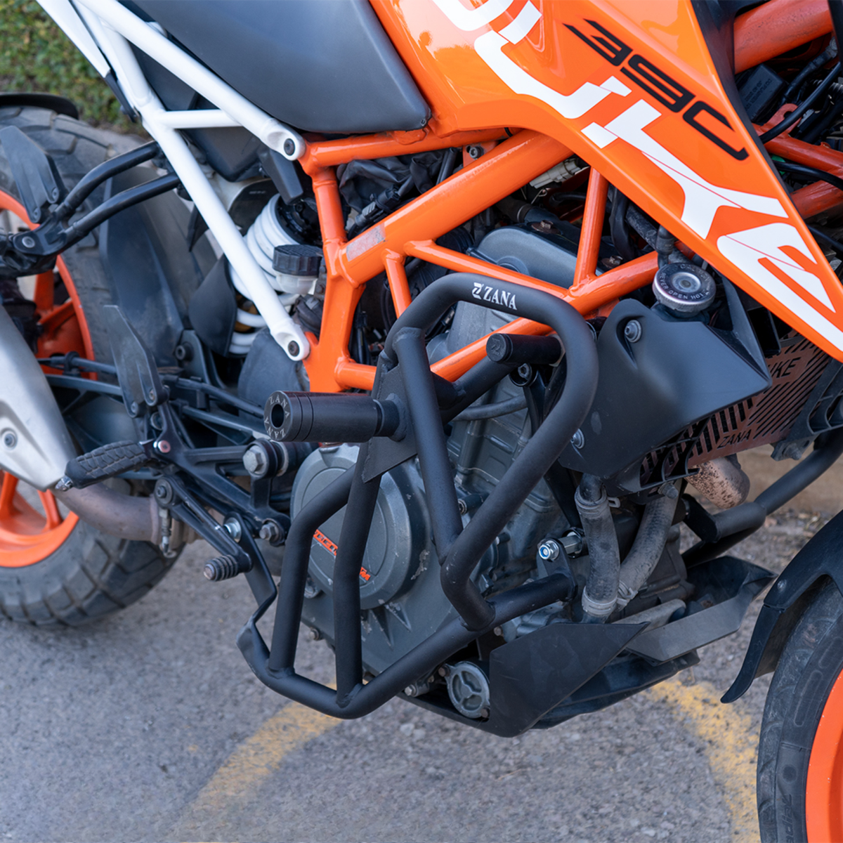 Zana KTM Duke 250 / 390 BS4/BS6 (2019-2022) / KTM 250 / 390 (2017-2018) Crash Guard Texture - Matt Black - ZI-5034