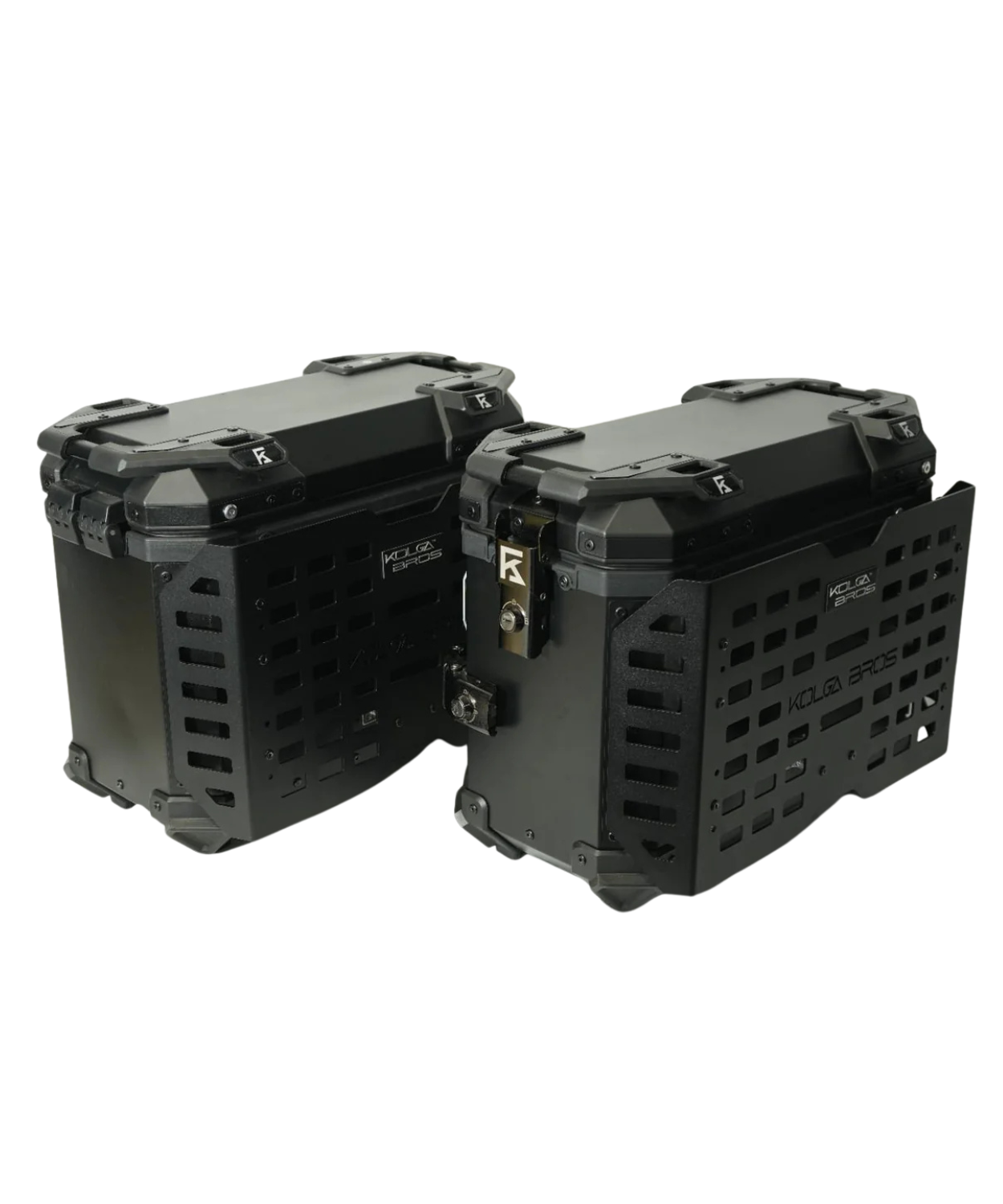 Kolga Bros Camper 38L Moto Alluminium Panniers - Black