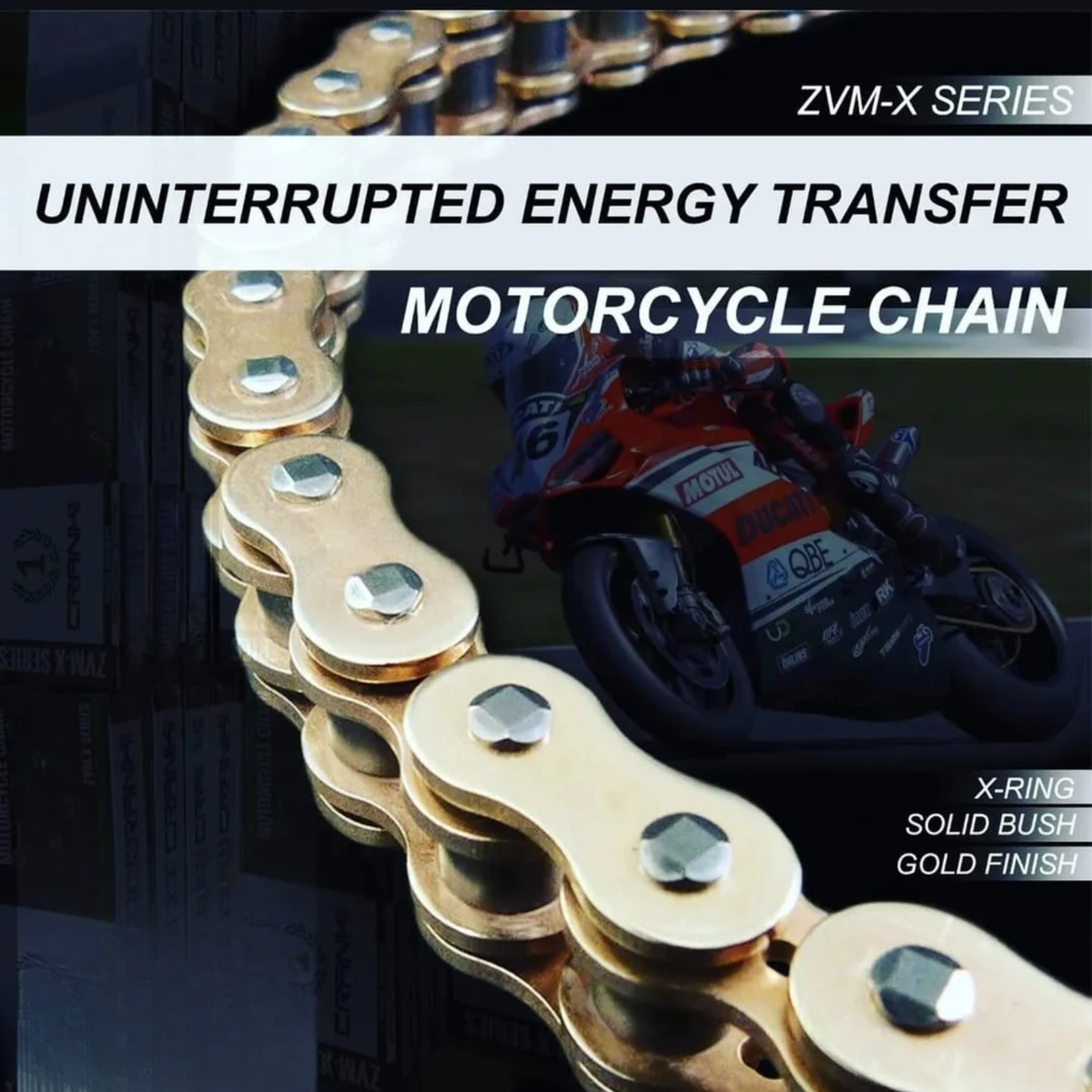 Crank1 Honda CRF 250R (2018-2020) 520 Pitch ZVM-X 114L Chain - Gold