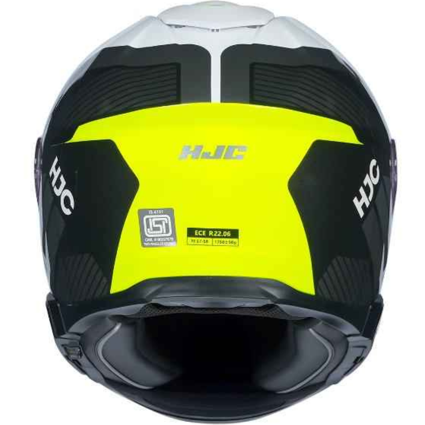 HJC I71 Viz MC3H Helmet - Grey & Fluorescent Green