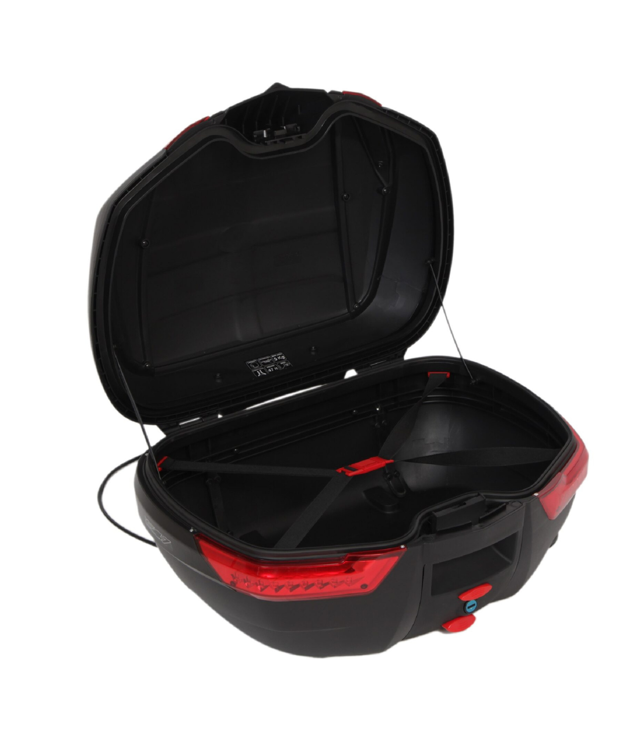 ASG SG 47 Liters Top Box - Black Red