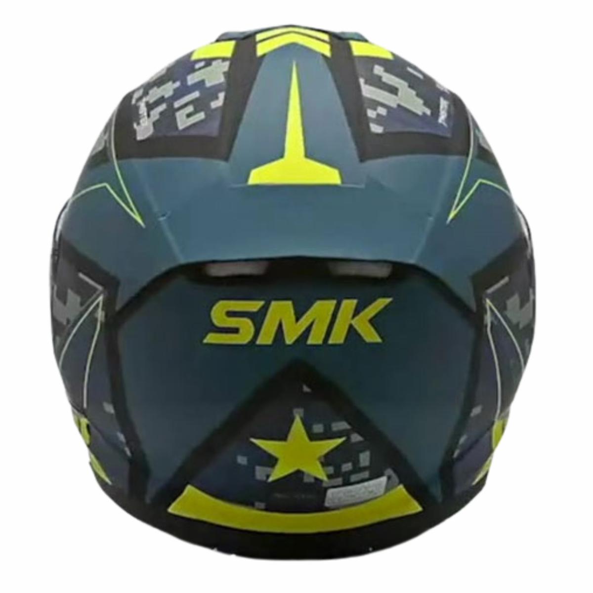SMK Twister Zest MA254 Blue Yellow Helmet - SMK