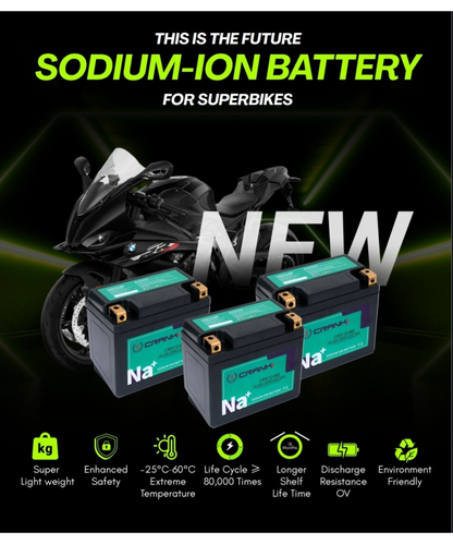 Crank1 Sodium ION Factory Activated Battery for Suzuki Intruder M1800R - (2008-2015) - CRX16-BS