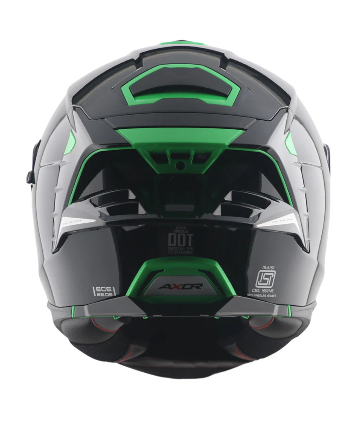 Axor Brutale Corsa Dual Spoiler Helmet - Gloss Black Green