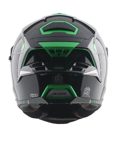 Axor Brutale Corsa Dual Spoiler Helmet - Gloss Black Green