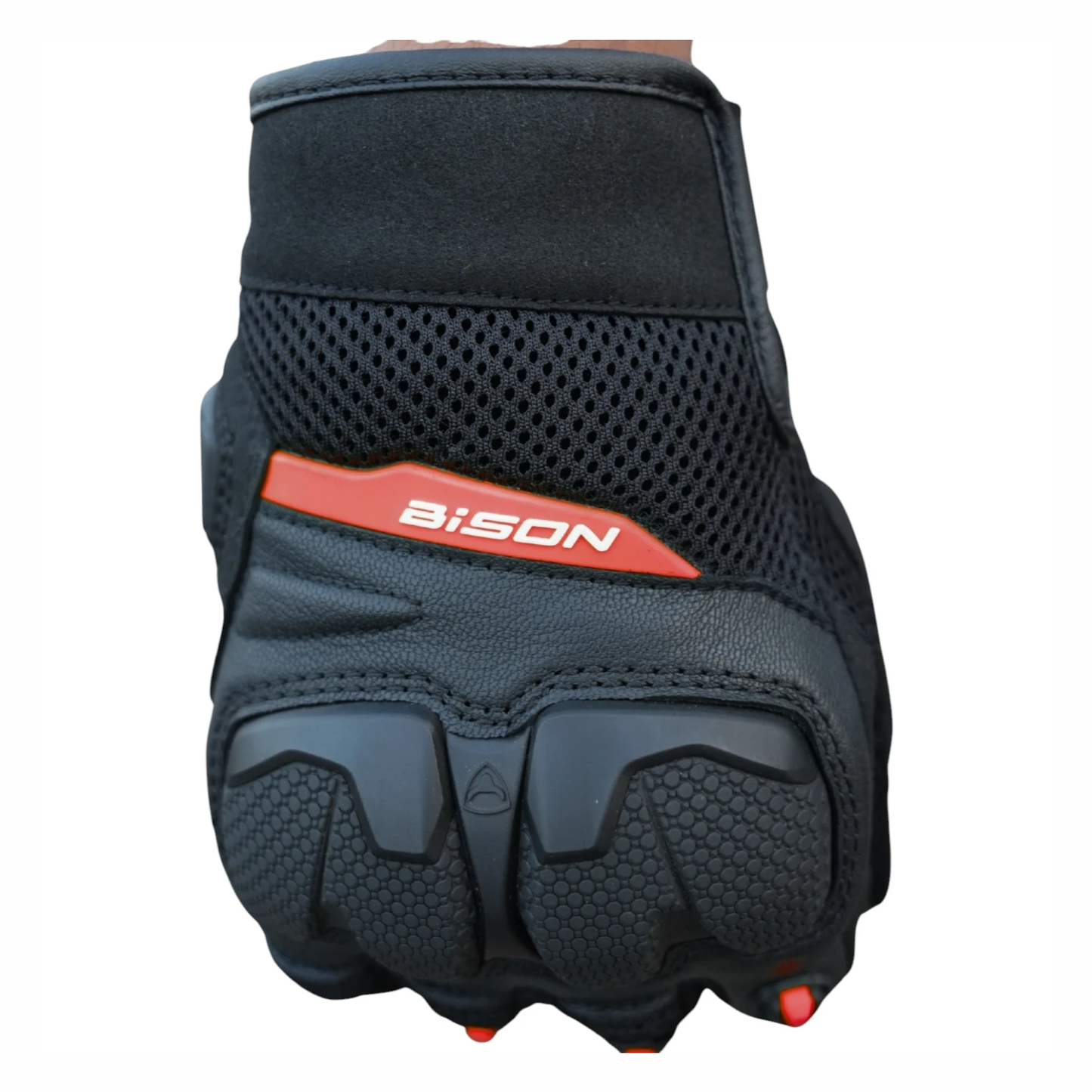 Bison ProGear Raptor Riding Gloves - Black Red
