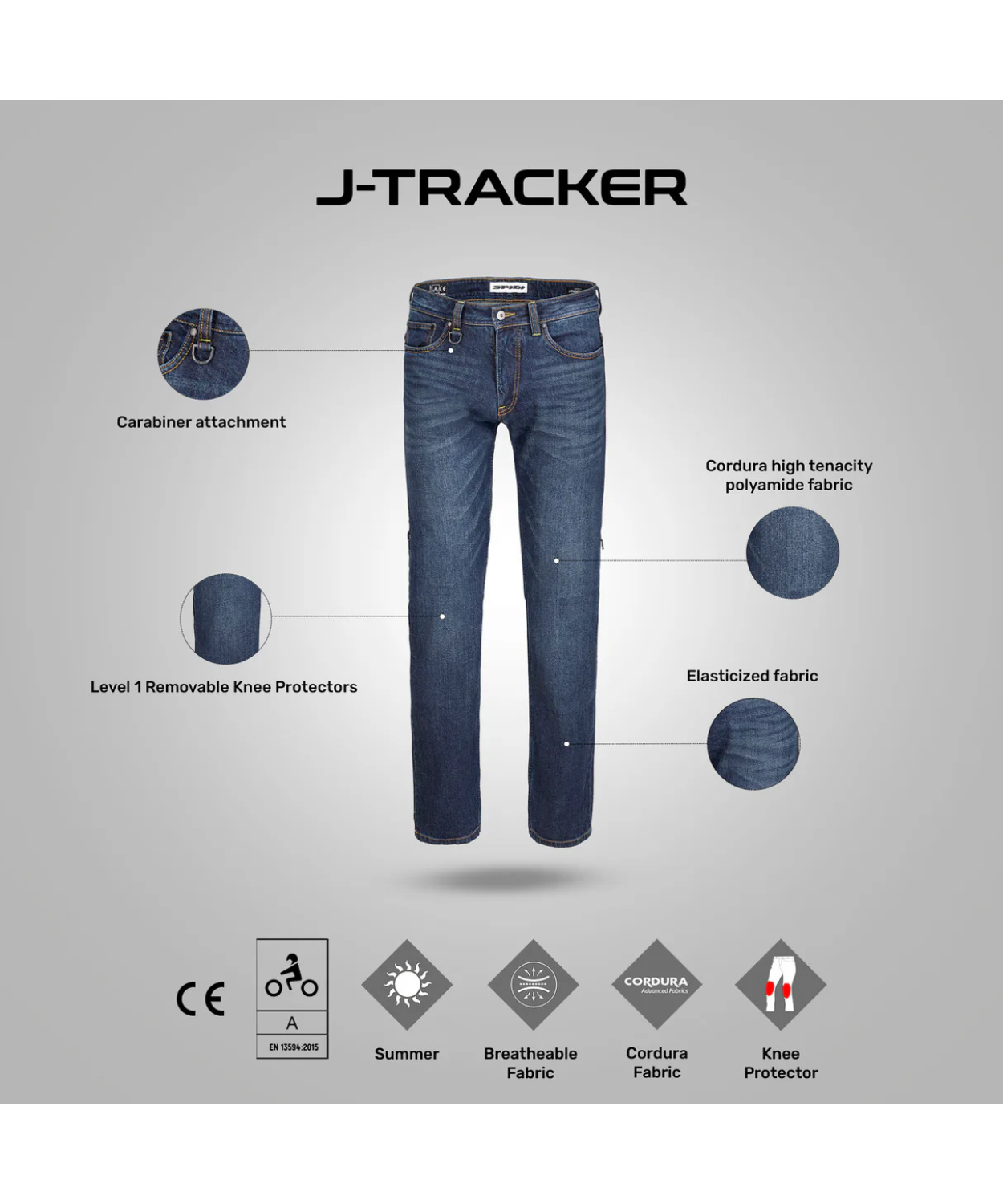 Spidi J Tracker L32 Riding Jeans - Blue