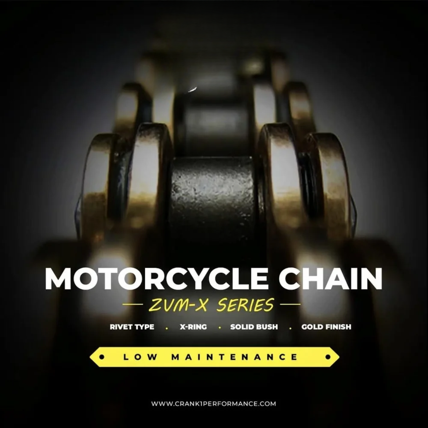 Crank1 Chain For Ducati Scrambler Classic 800 (2015-2018) 520 Pitch ZVM-X 106L - Gold