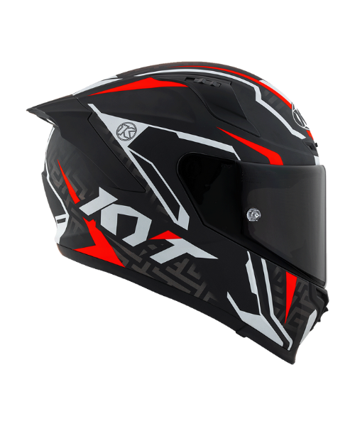 KYT Striker #02 Helmet - Matt Black Red