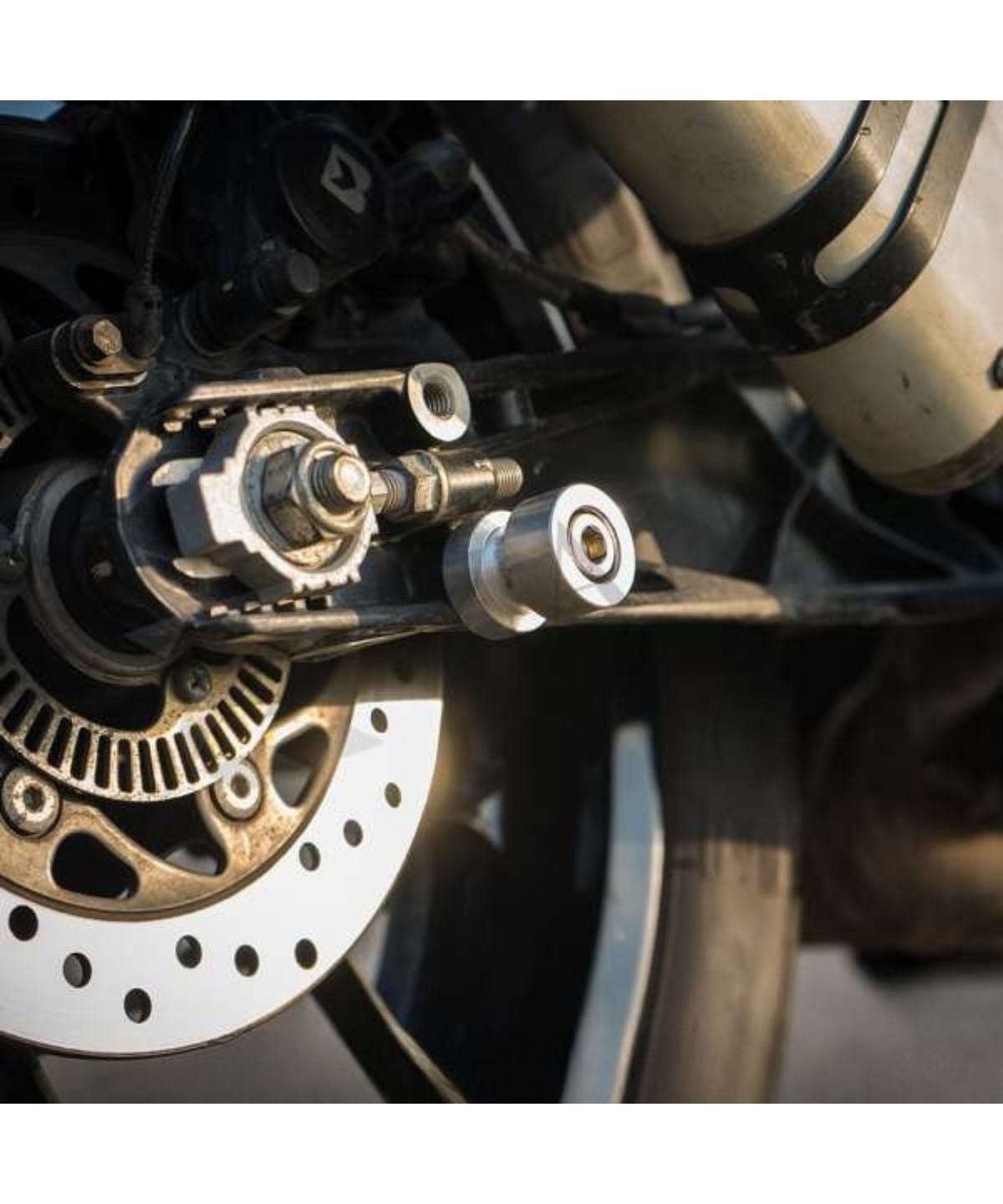 Zana KTM ADV 390 / 390 X (2025) / Duke 200 BS6 (2021)/Duke 125 BS6 (2020-2022) Rear Paddock Spools with Swing Arm