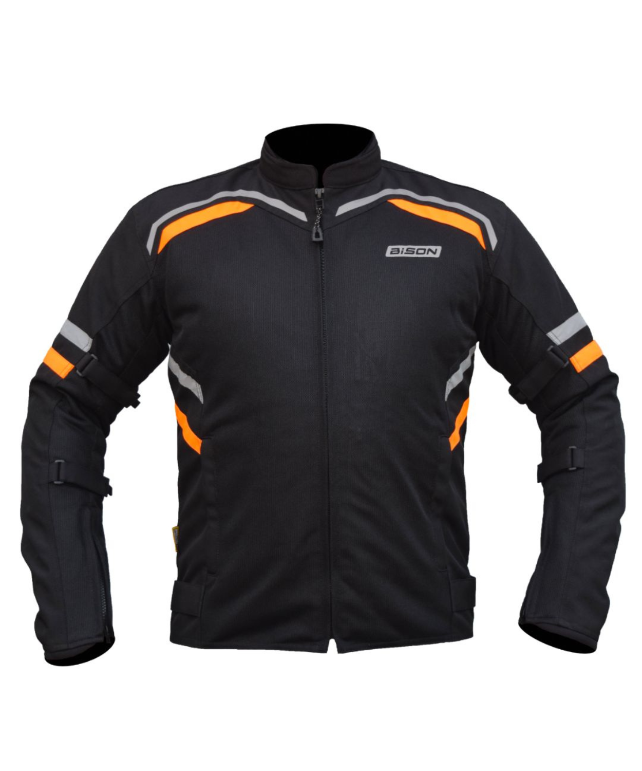 Bison ProGear Raptor V.2 Riding Jacket - Black Hiviz Orange