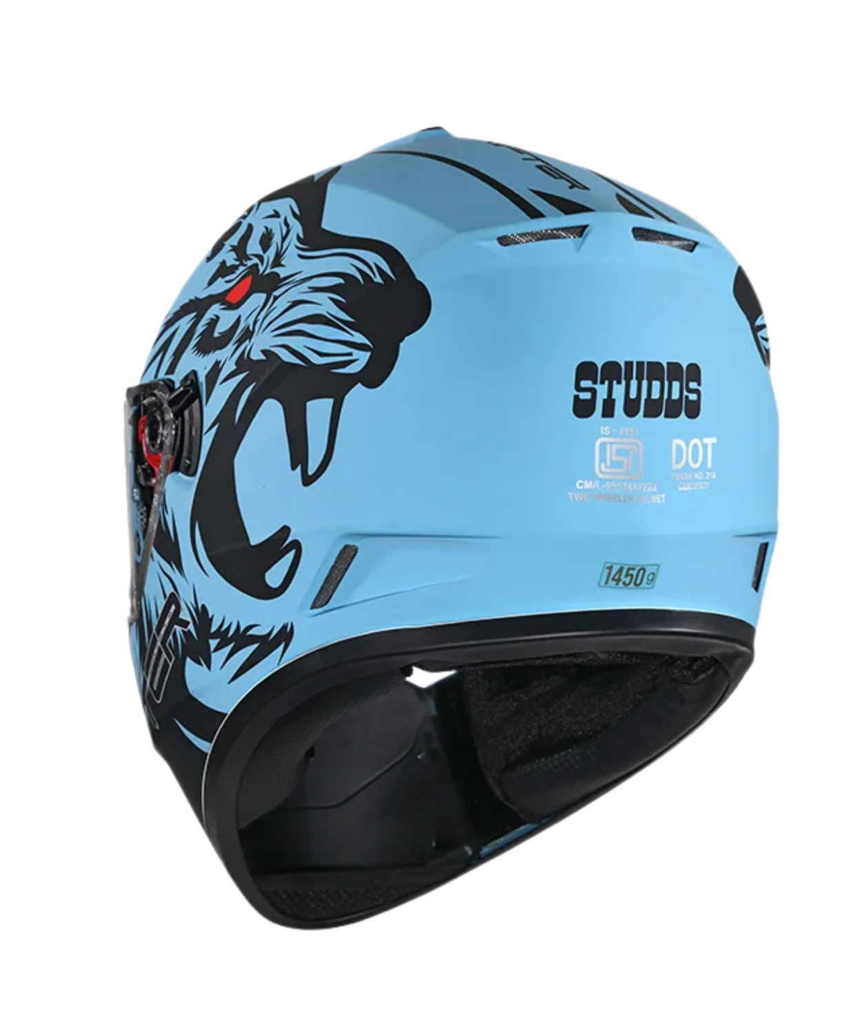 Studds Drifter D2 Leopard Decor Graphics Helmet - Matt Blue Black N9