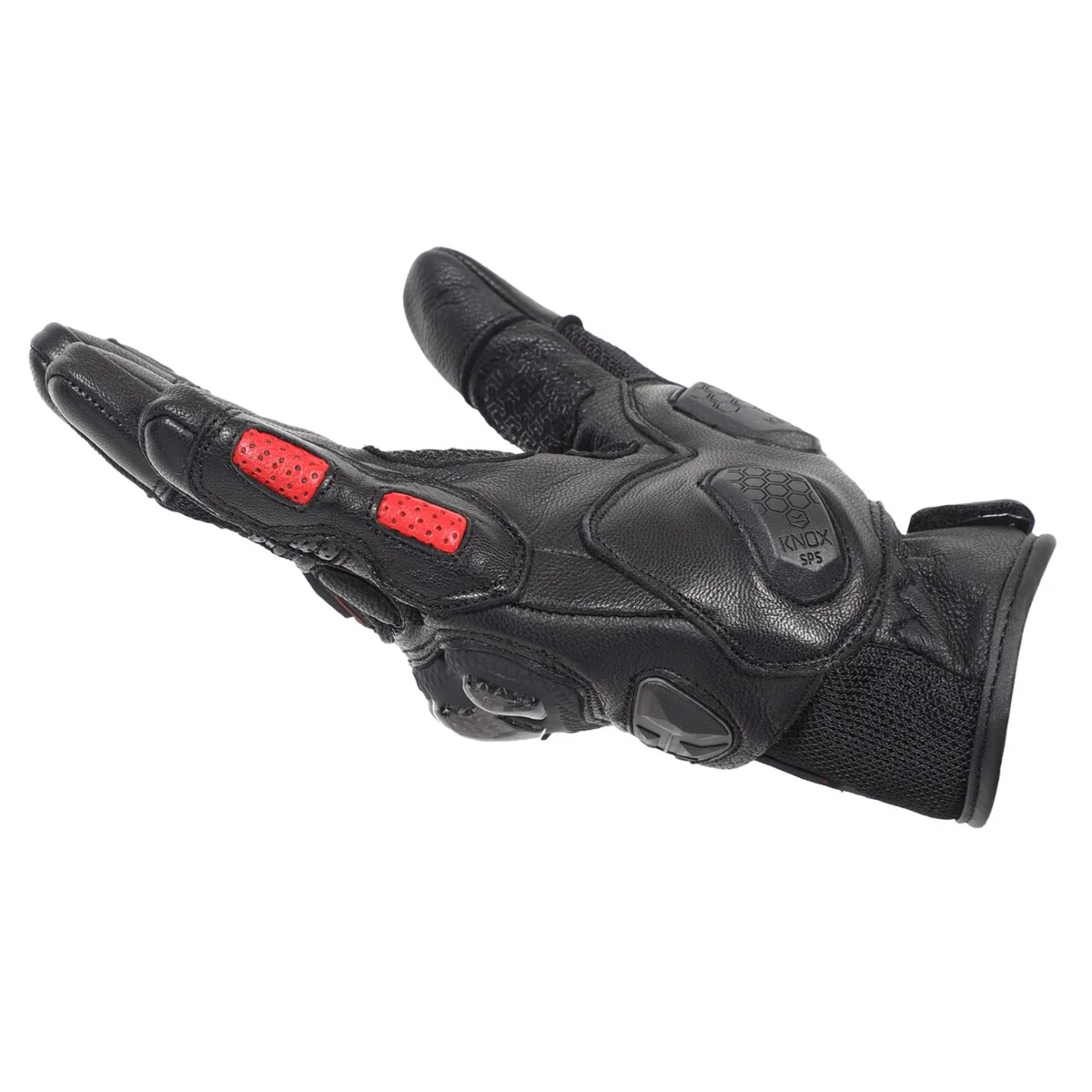 Solace Rival Carbon CE Motorcycle Riding Gloves - Red - Solace
