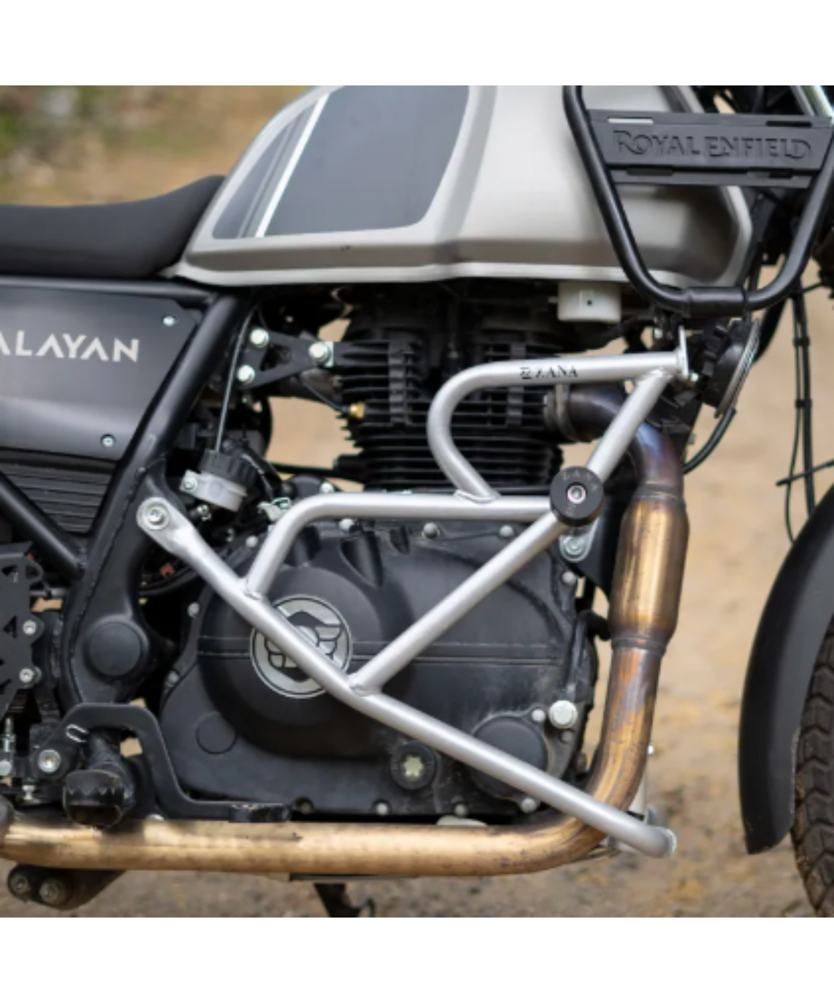Zana Royal Enfield Himalayan BS6 Crash Guard with Slider MS Silver - ZI-8148 - Zana