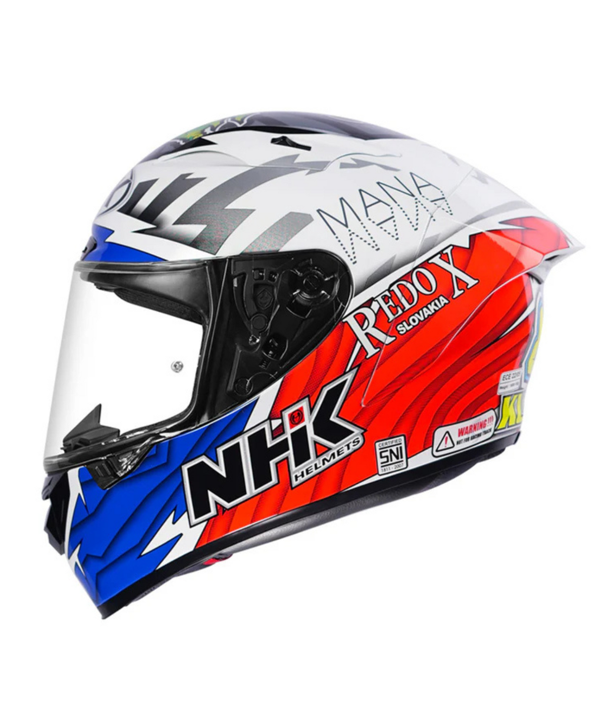 NHK GP R Tech Street Jakub Helmet - White Orange - NHK
