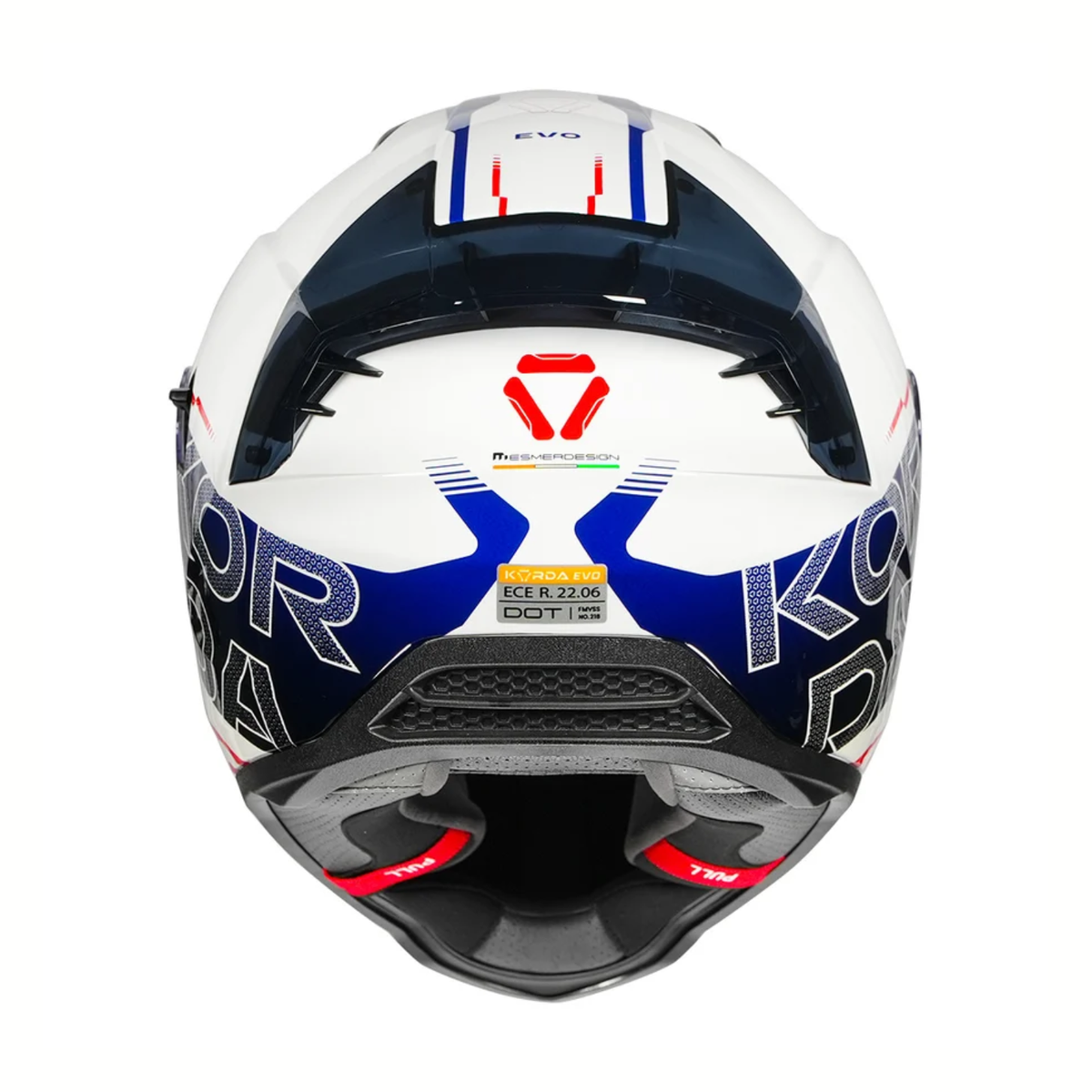 Korda EVO Styx Helmet - Gloss White Blue Red