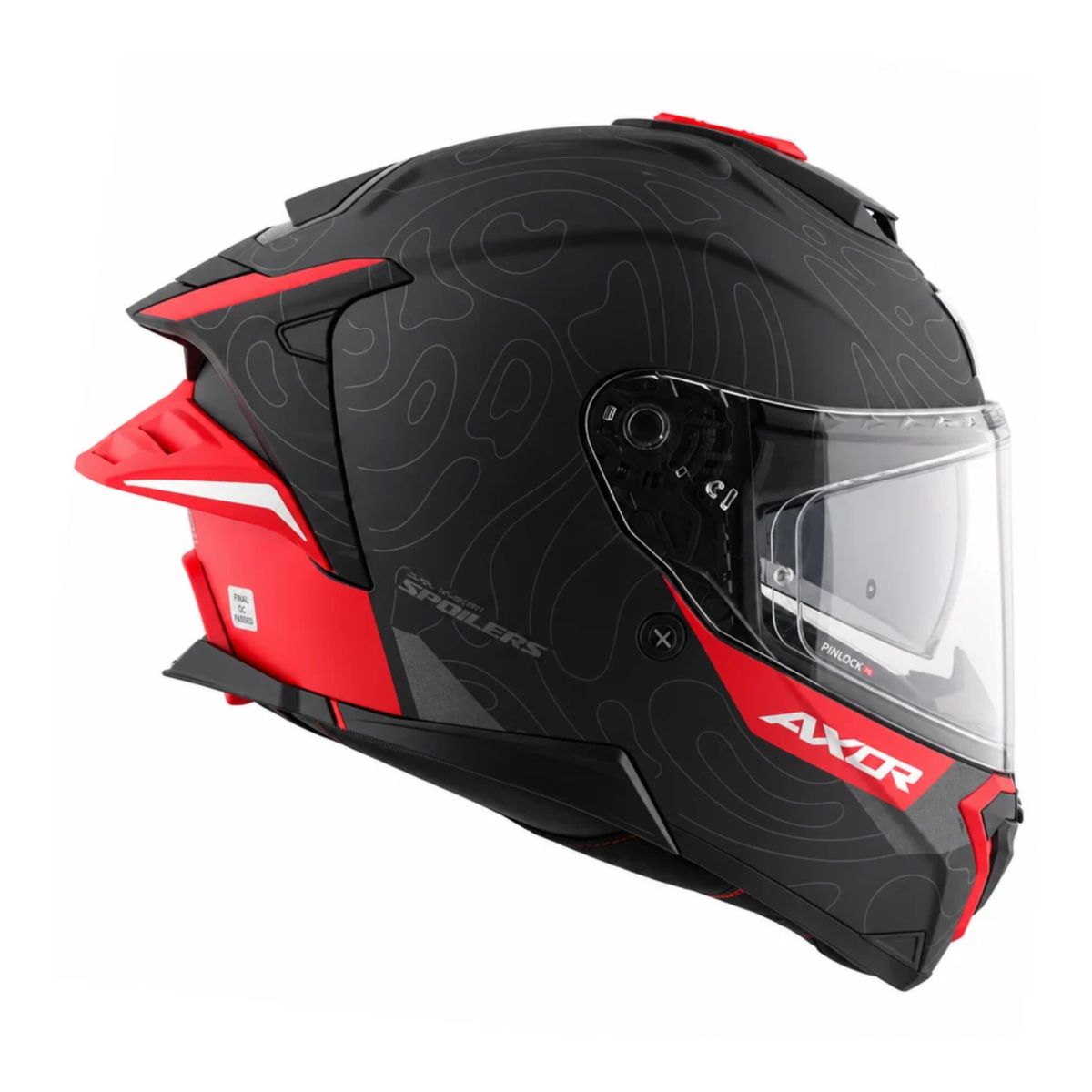 Axor Brutale Airwaves Dual Spoiler Helmet - Matt Black Red