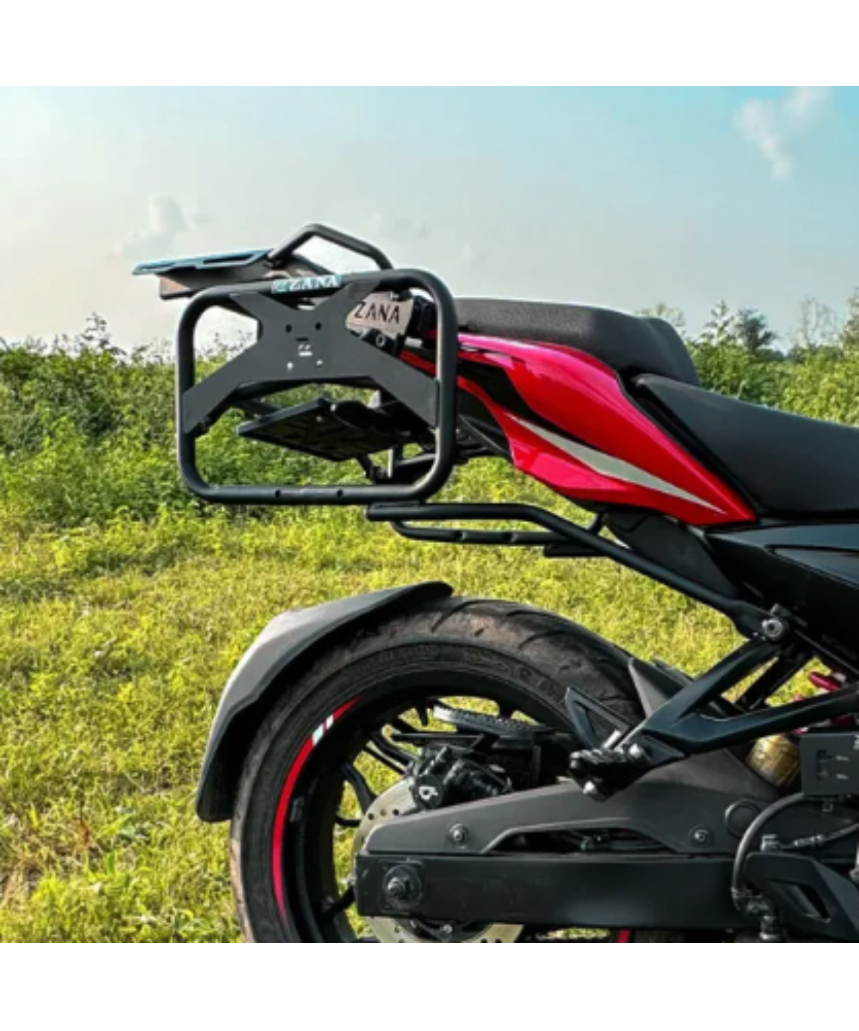 Zana Saddle Stay with Jerry Can Mount for Pulsar NS400z - ZI-8512