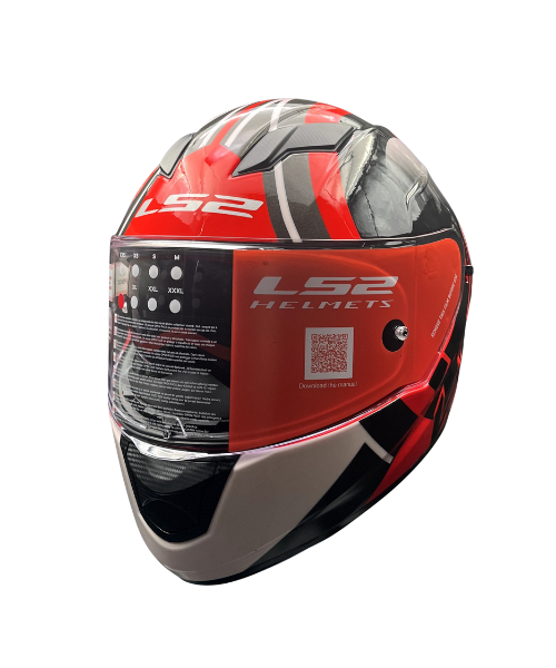 LS2 FF320 Stream Evo Target Helmet - Black 7C Red D-Ring