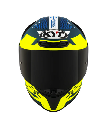 KYT TT-Revo Fuselage Helmet - Matt Yellow Blue