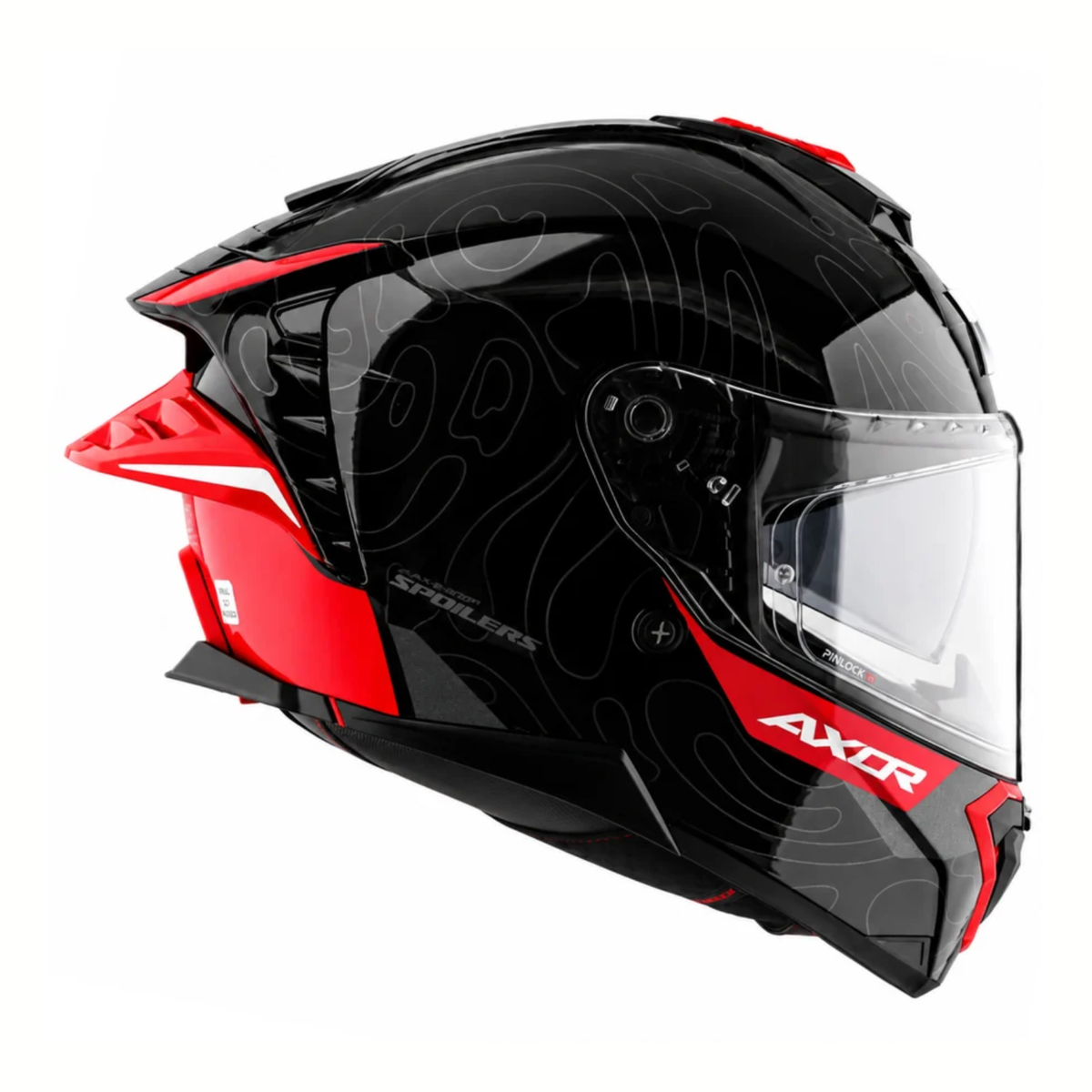 Axor Brutale Airwaves Dual Spoiler Helmet - Gloss Black Red
