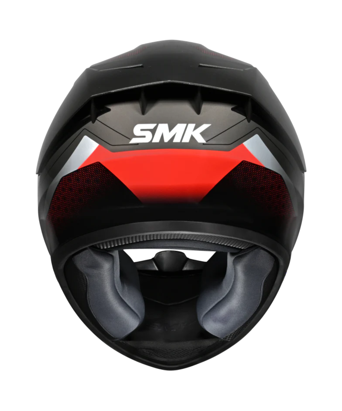 SMK Stellar Sports Flight GRPS MA236 Full Face Helmet - Matt Black Red Grey - SMK
