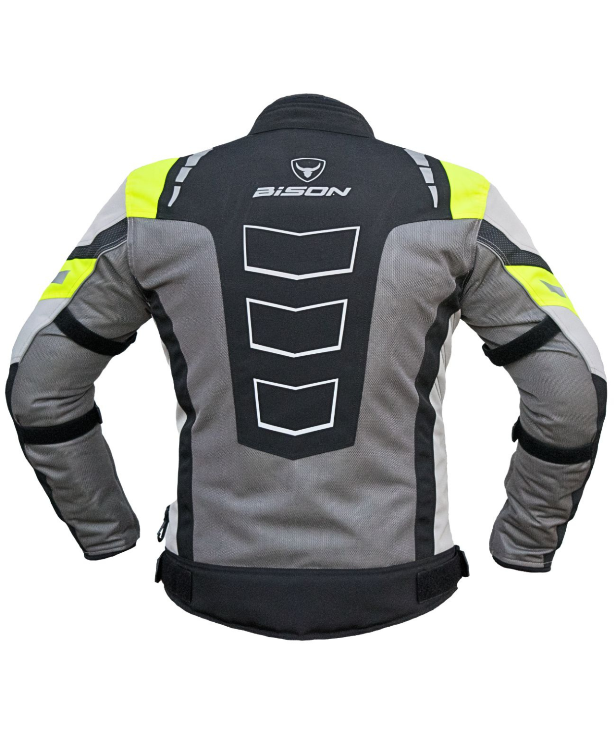 Bison ProGear Masculine V.2 Riding Jacket - Grey Hi-Viz Green