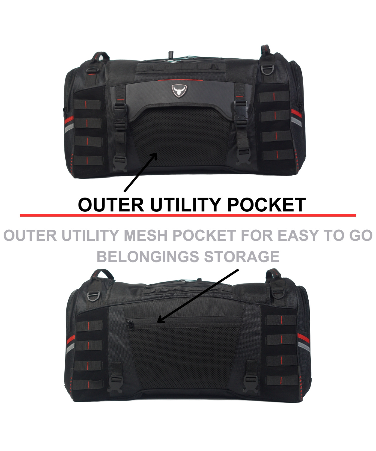 Bison ProGear Camper 50L Tail Bag - Black