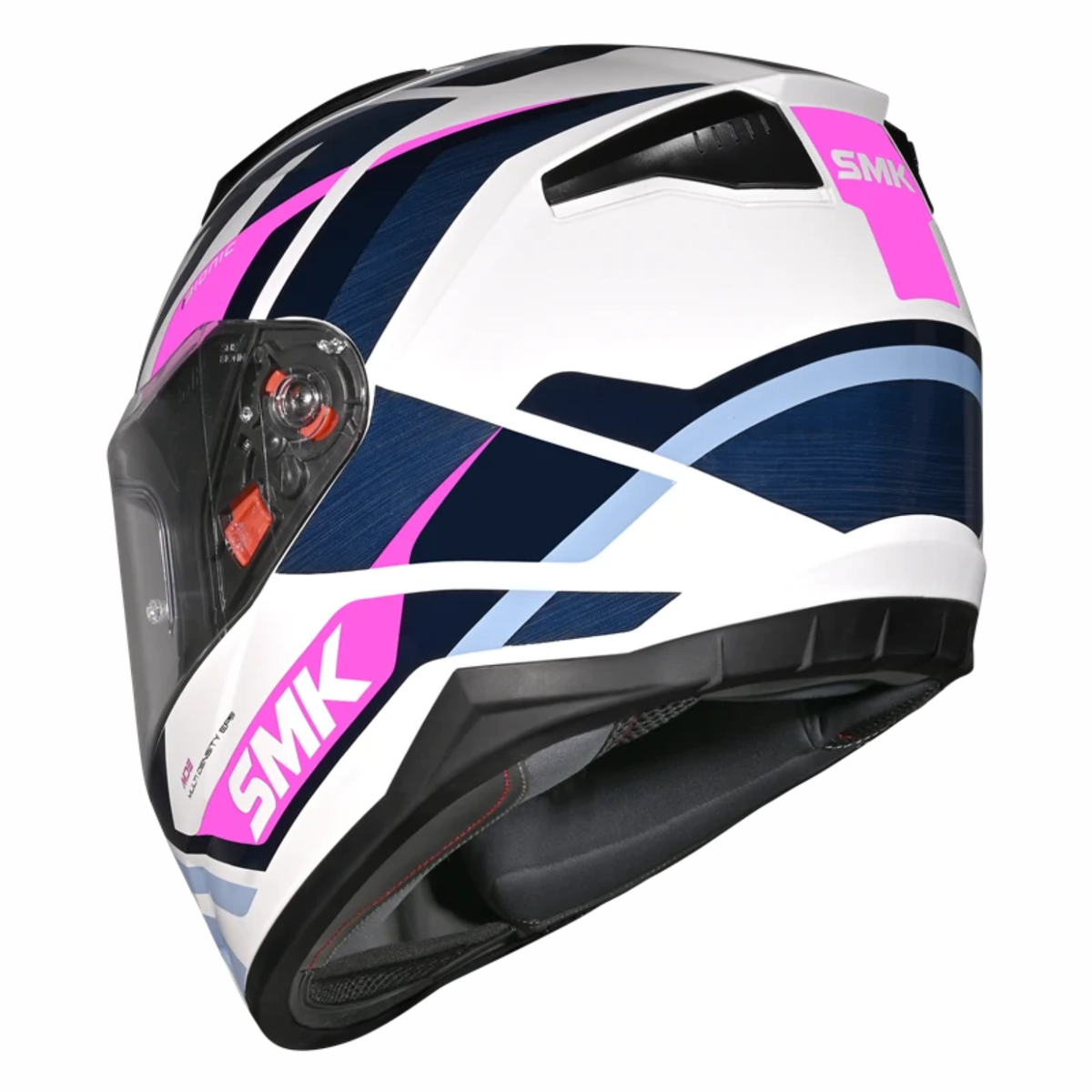SMK Bionic Adult Kore GL159 Helmet - Gloss White Pink Grey - SMK