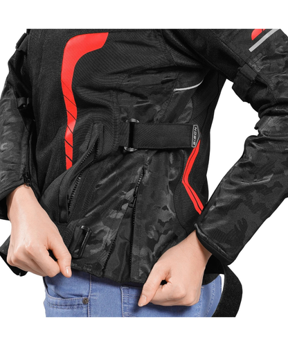Bison ProGear Phoenix Women Riding Jacket - Hi-Viz Red