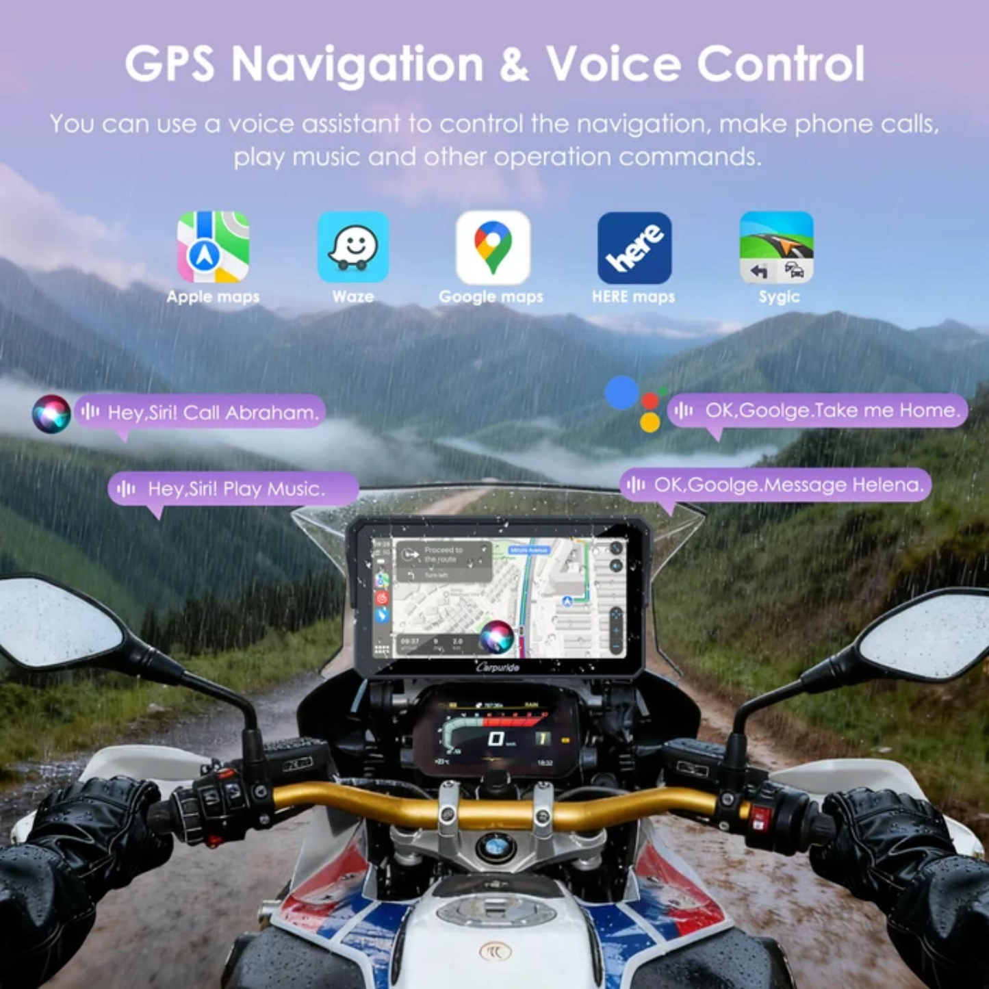 Carpuride W602BS 6-Inch BMW Motorcycle Stereo