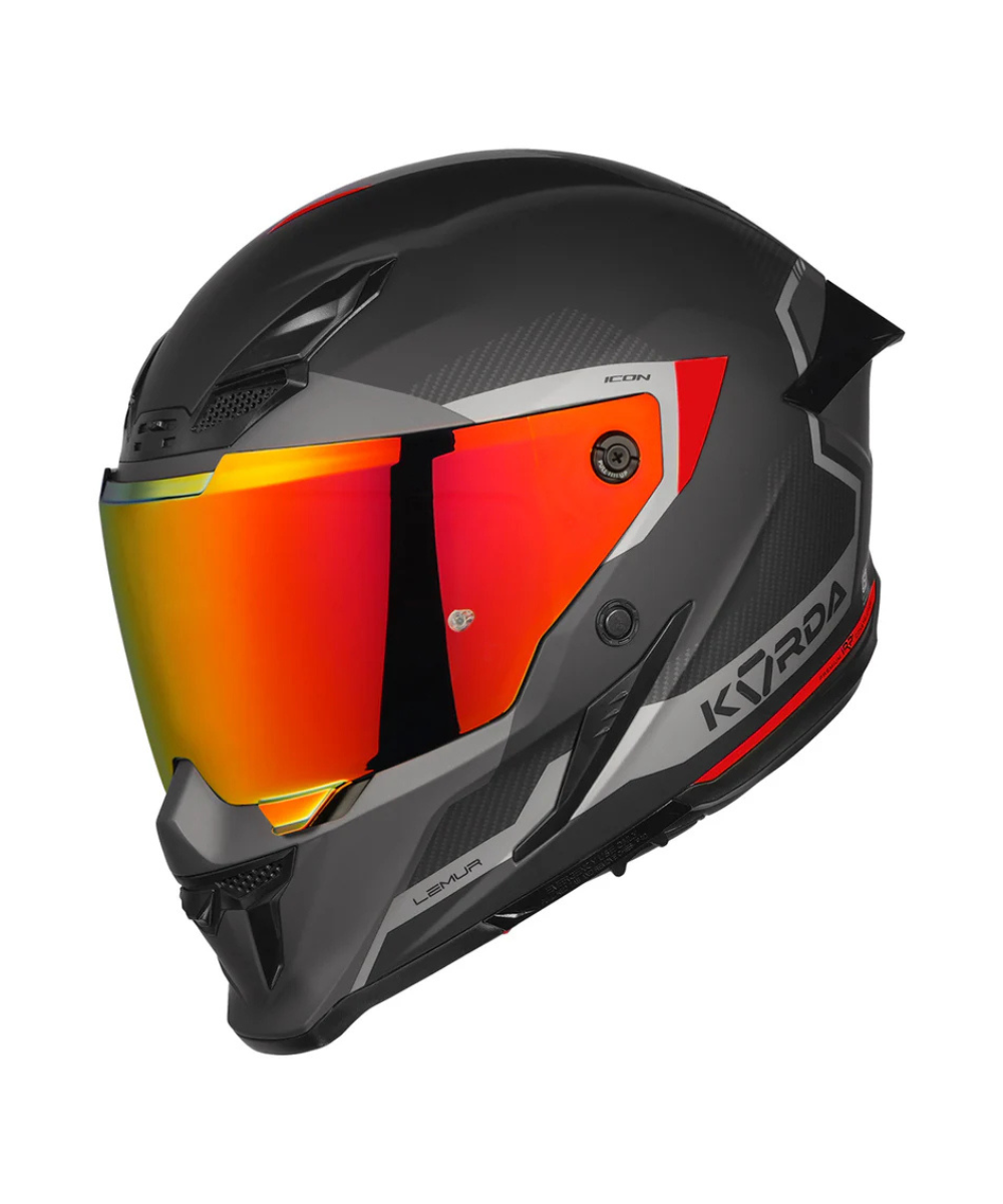 Korda Icon Lemur Helmet - Matt Red