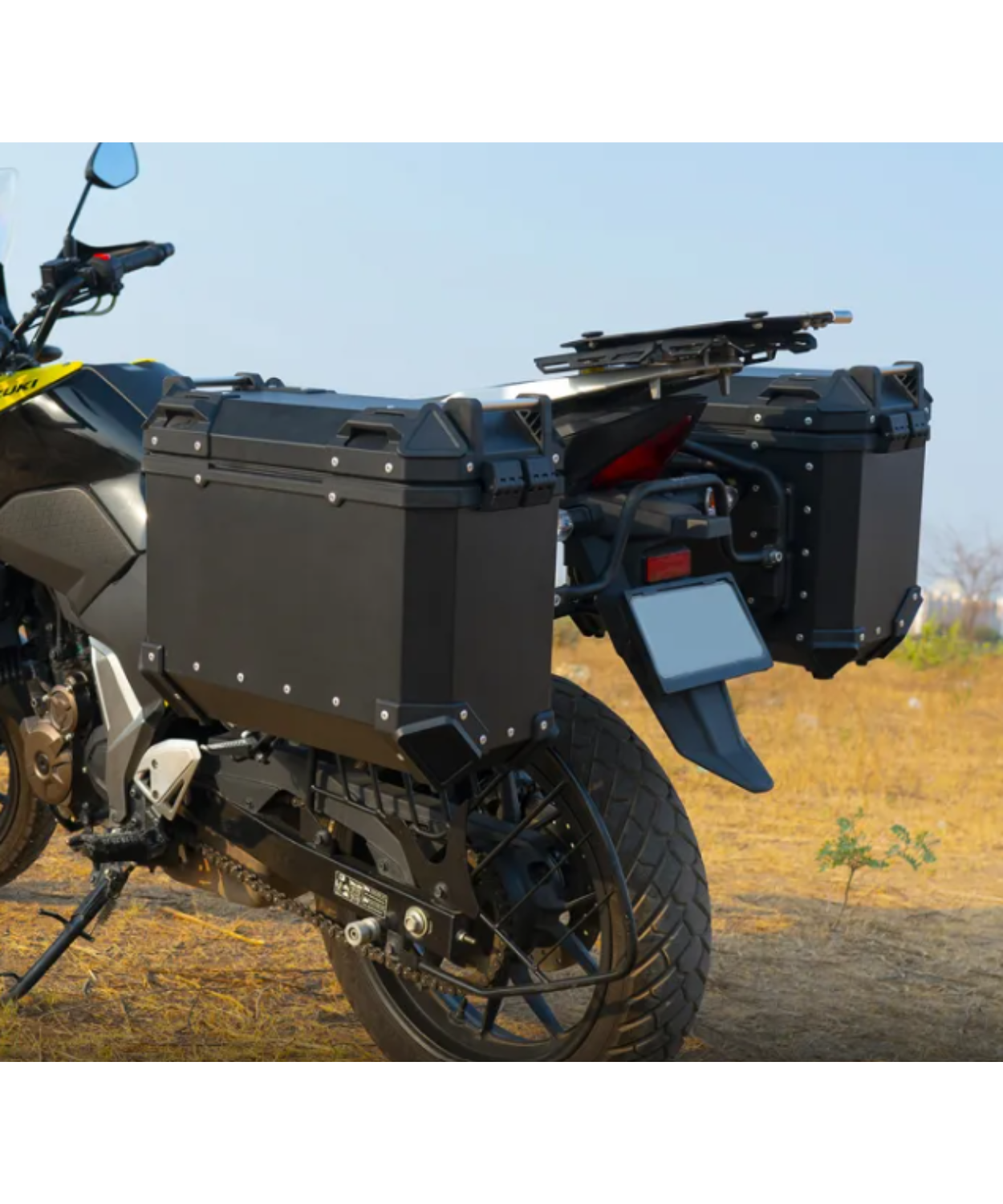 Zana Royal Enfield Himalayan 450 Aluminium Pannier 36L with Saddle Stay Frame - Black - ZI-8439-LB