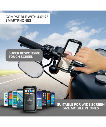 Yellowfin Fully Waterproof Bike Mobile Phone Holder Mount with Vibration Damper without Charger - M18L-C1