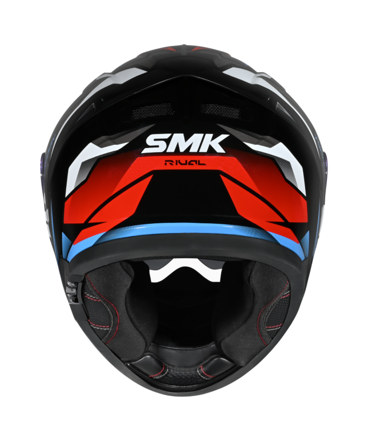 SMK Typhoon Rival GRPS GL213 Full Face Helmet - Gloss Black White Red - SMK