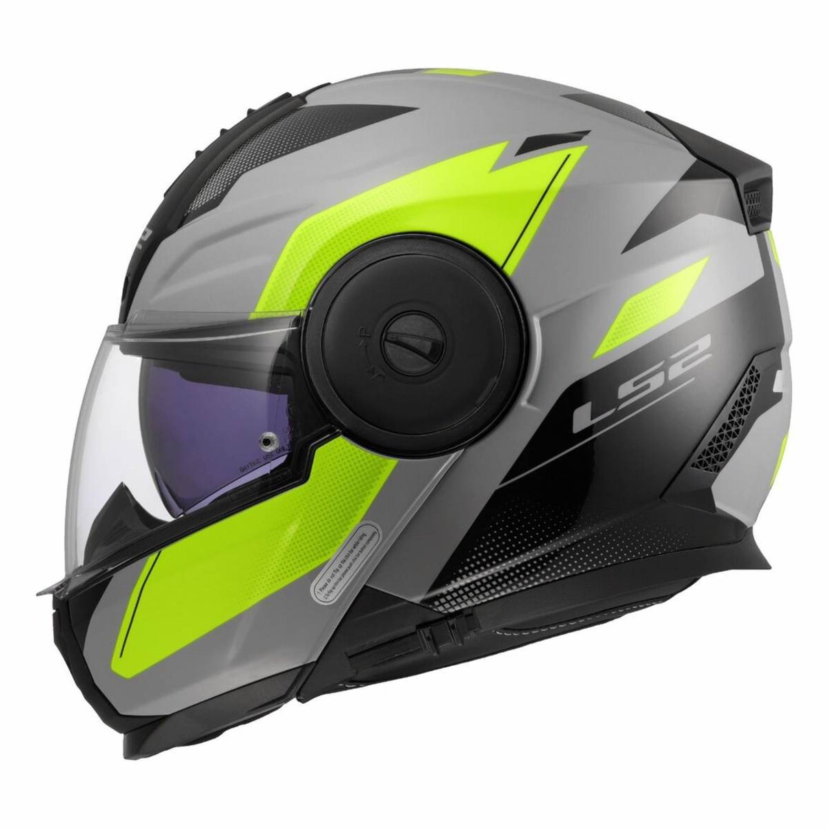 LS2 FF902 Scope ll Duria Helmet - Matt Grey Hi-Viz Yellow - LS2