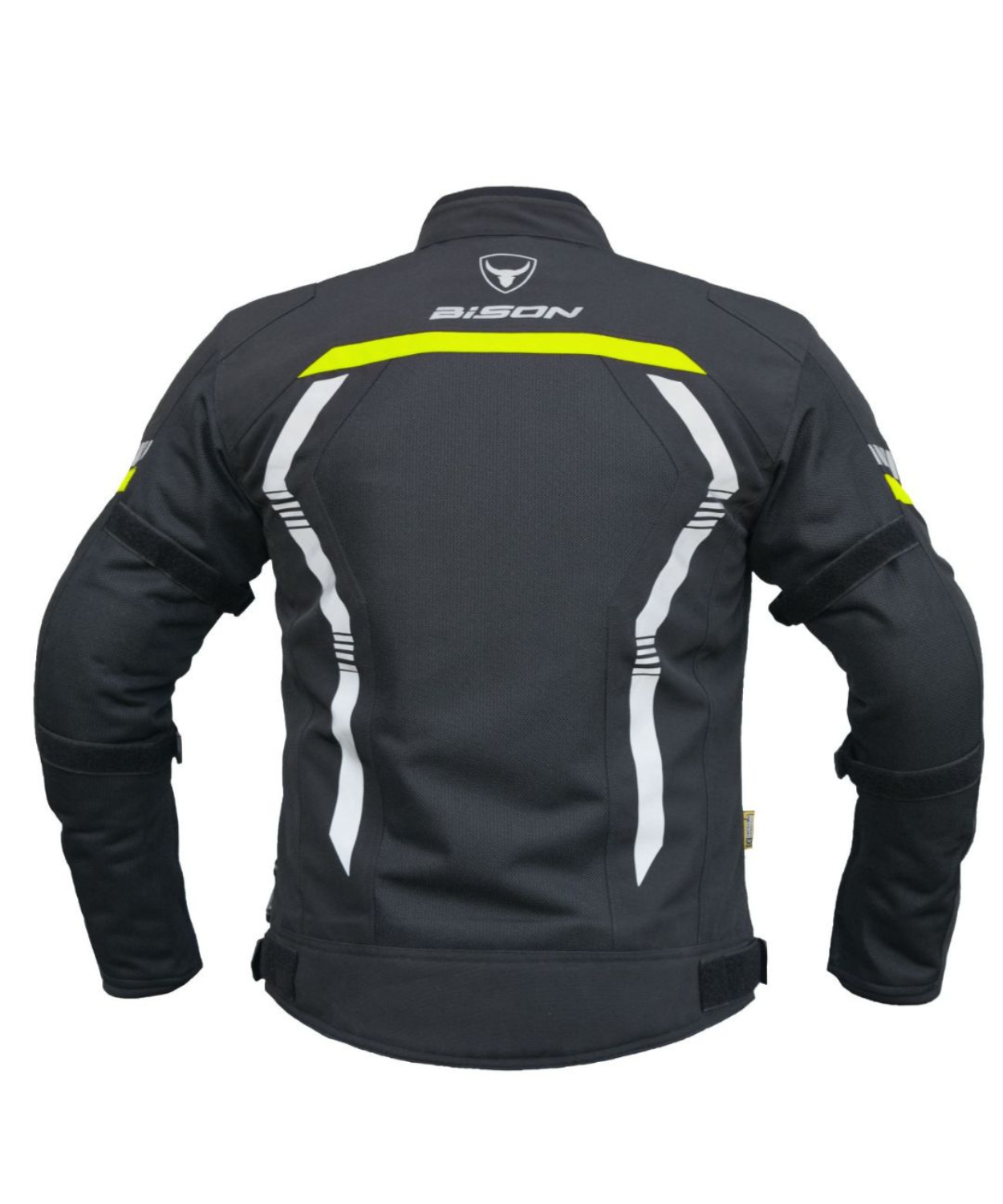 Bison ProGear Air Pro Riding Jacket - Black Hi-Viz Green