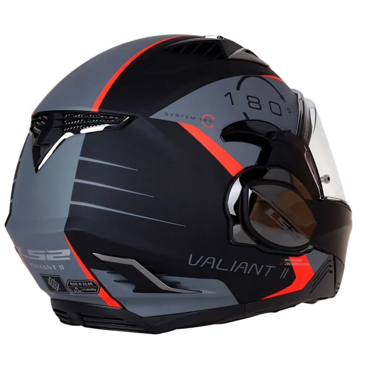 LS2 FF900 Valiant II Codex Helmet - Matt Black Titanium - LS2