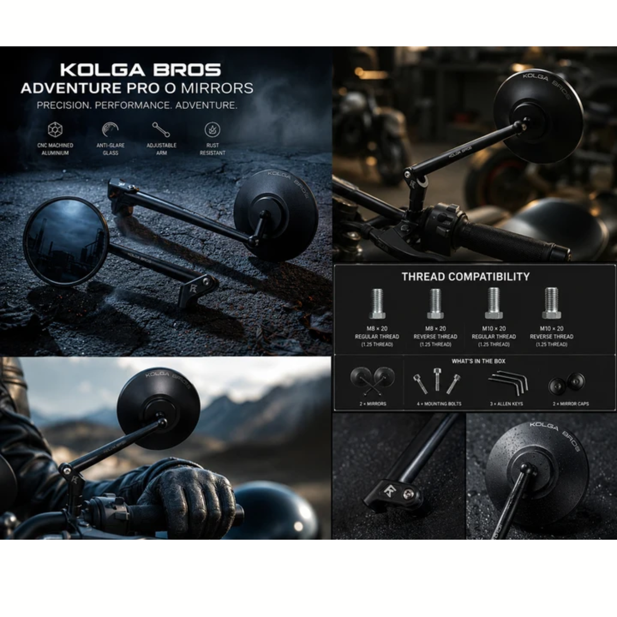 Kolga Bros Adventure Pro O Mirrors - KBMM-04 - Kolga Bros