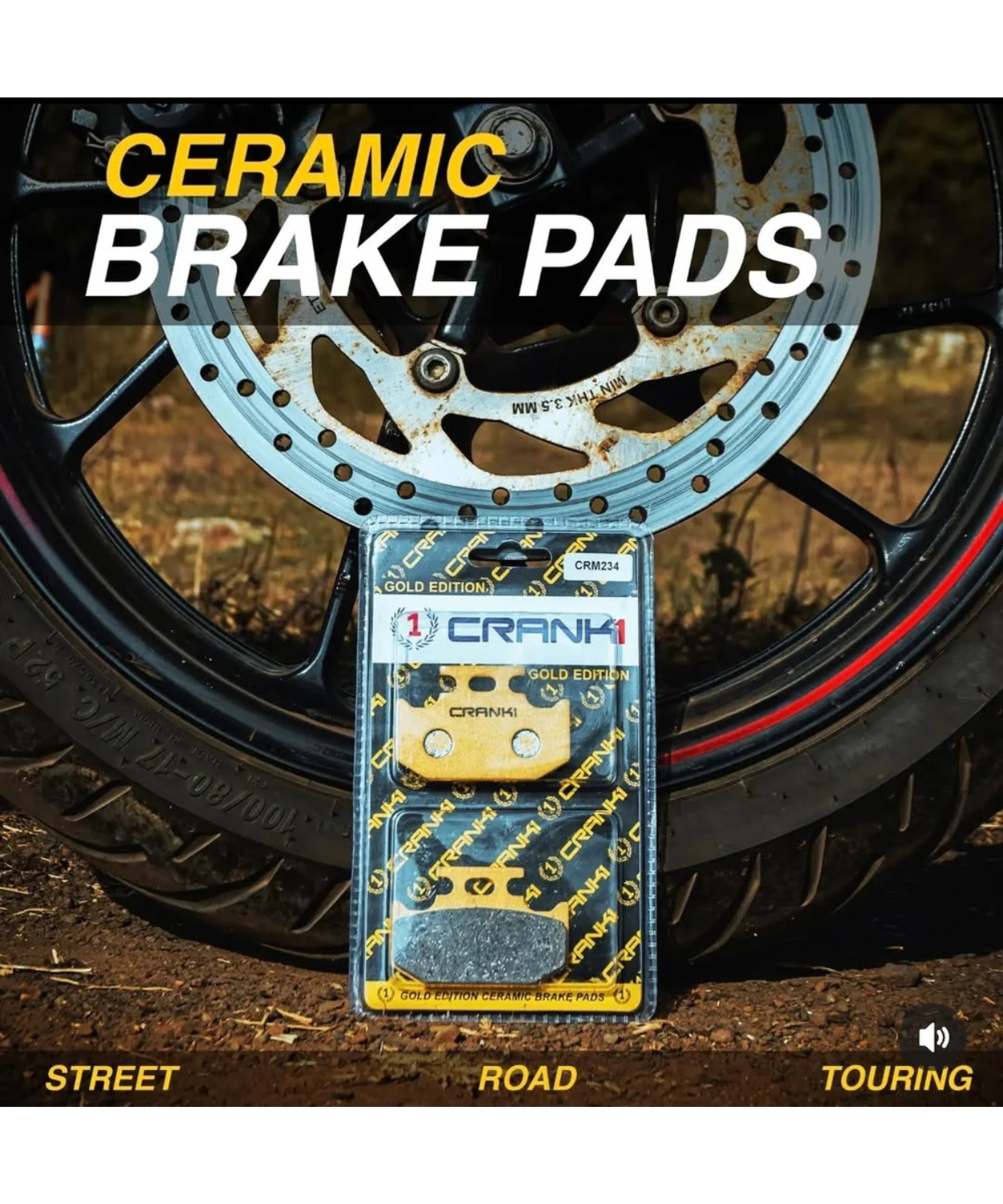 Crank1 Harley Davidson 440X Ceramic Brake Pads