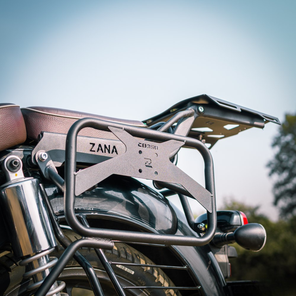 Zana Honda CB 350 (2025) Saddle Stay With Jerry Can Mount - Black - ZI-8682 - Zana