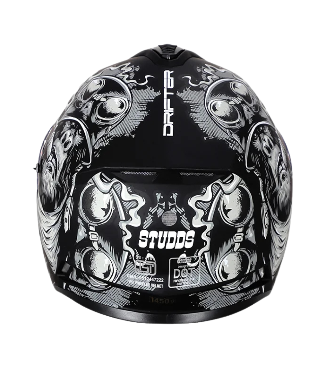 アンティーク雑貨 DUNS HELMET 1980s 1990s BLACK Buy Studds Drifter D3 Rampage Decor Graphics Helmet - Matt Black
