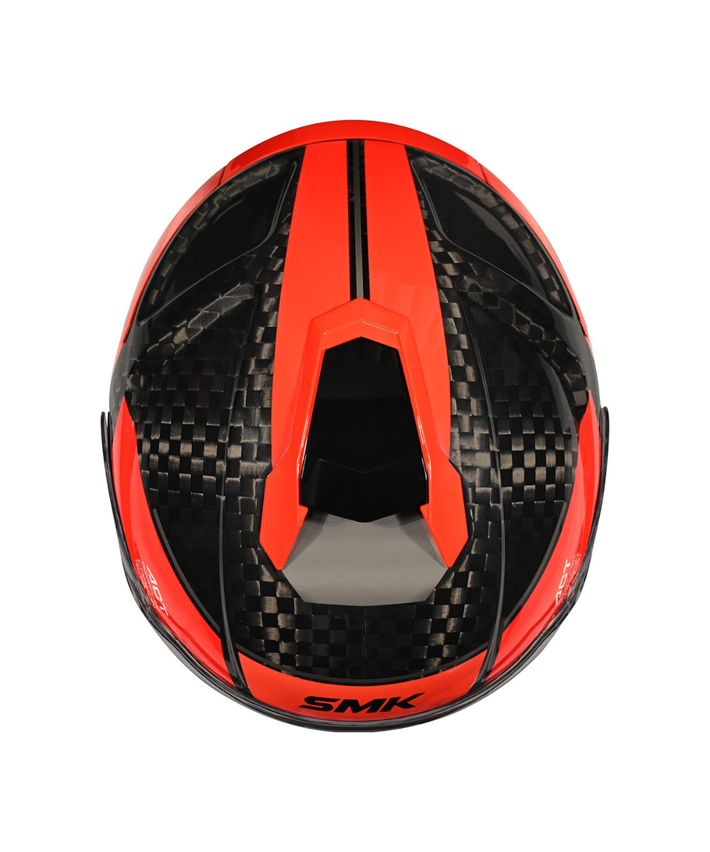 SMK Titan Carbon Nero GL236 Carbon Red Helmet