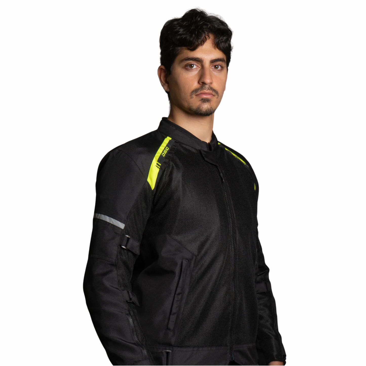 DSG Aire Mesh 2 Riding Jacket - Black Yellow Fluo