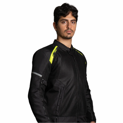 DSG Aire Mesh 2 Riding Jacket - Black Yellow Fluo