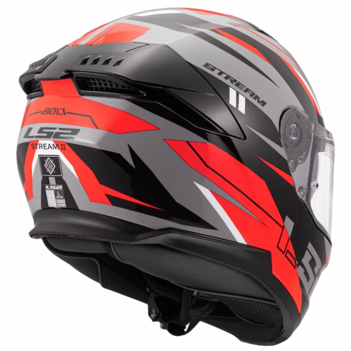 LS2 FF320 Stream II Bolt Helmet - Matt Black Red - LS2