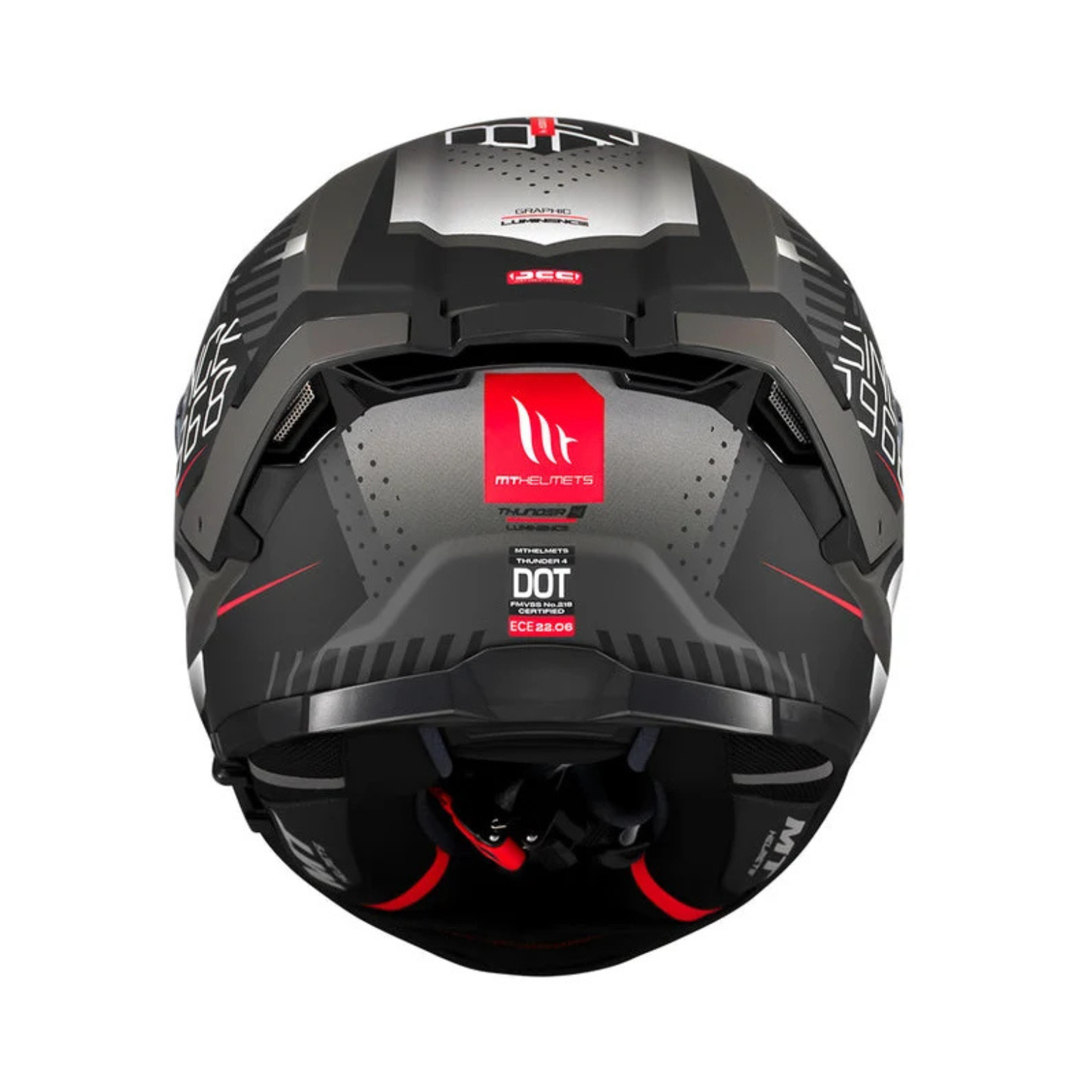 MT Thunder 4 SV Luminence D1 Helmet - Gloss Black Grey