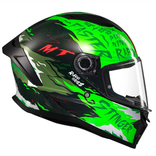 MT Stinger 2 Ardent C6 Helmet - Gloss Black Green